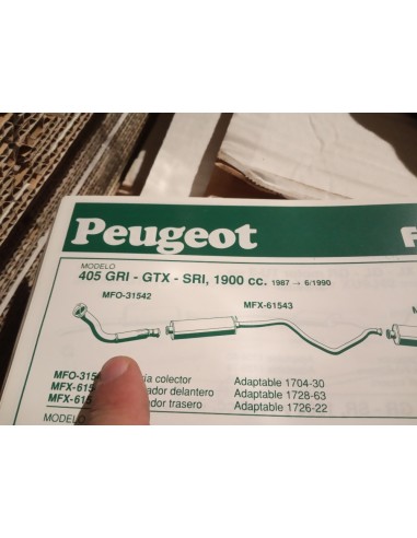 SALIDA COLECTOR PEUGEOT 405 GRI GTX SRI 1900 cc