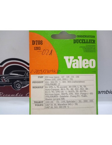 CONDENSADOR DUCELLIER RENAULT ,FIAT CITROEN,TALBOT,ETC