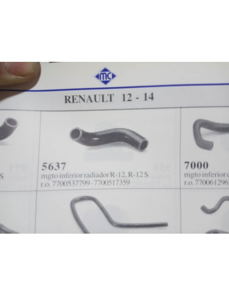 MANGUITO INFERIOR RADIADOR RENAULT 12