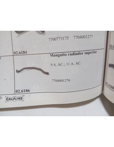 MANGUITO SUPERIOR RADIADOR RENAULT 9 Y 11 CON A/A