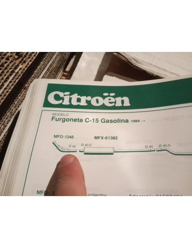 SALIDA COLECTOR ESCAPE CITROEN VISA C-15 Y 104