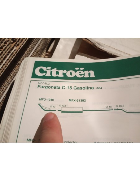 SALIDA COLECTOR ESCAPE CITROEN VISA C-15 Y 104