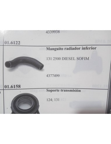 MANGUITO INFERIOR DE RADIADOR SEAT 131 SOFIM DIESEL