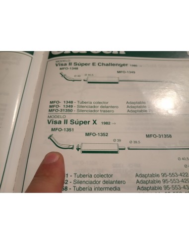 SALIDA COLECTOR ESCAPE CITOREN VISA II SUPER X