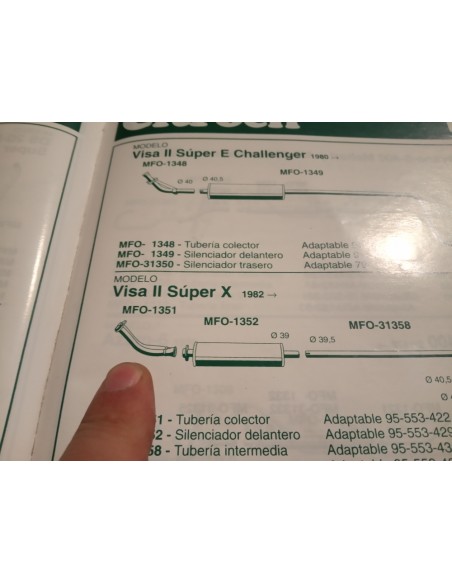 SALIDA COLECTOR ESCAPE CITOREN VISA II SUPER X