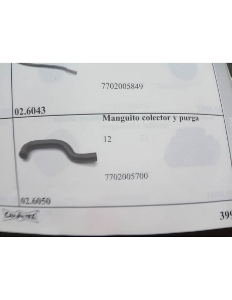 MANGUITO COLECTOR Y PURGA RENAULT 12