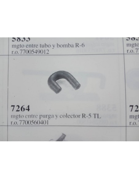 MANGUITO DE COLECTOR A PURGA RENAULT 5 TL