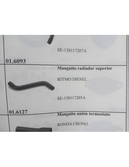 MANGUITO SUPERIOR RADIADOR SEAT RITMO DIESEL