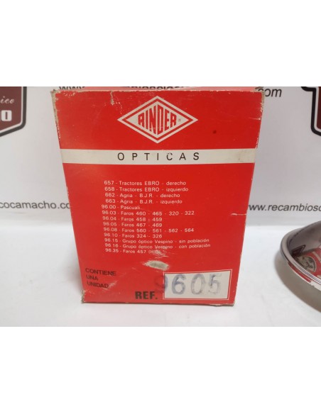 OPTICA DE FARO RINDER 96.05 PARA FARO RINDER 467 Y 469