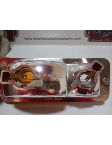 PILOTO DELANTERO DERECHO SEAT 127 BASE CROMADA TULIPA BICOLOR