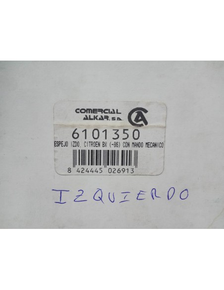 ESPEJO RETROVISOR IZQUIERDO CITROEN BX (HASTA 87)