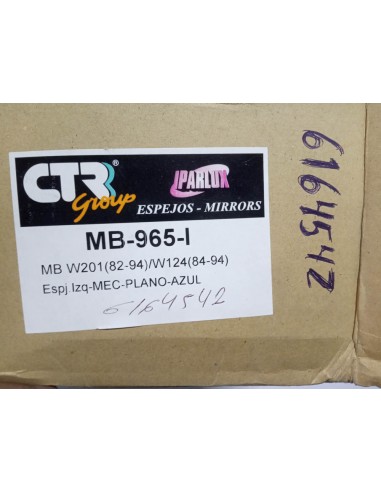 ESPEJO RETROVISOR IZQUIERDO MERCEDES W201 Y W124 (MANUAL)