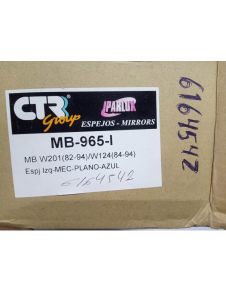 ESPEJO RETROVISOR IZQUIERDO MERCEDES W201 Y W124 (MANUAL)