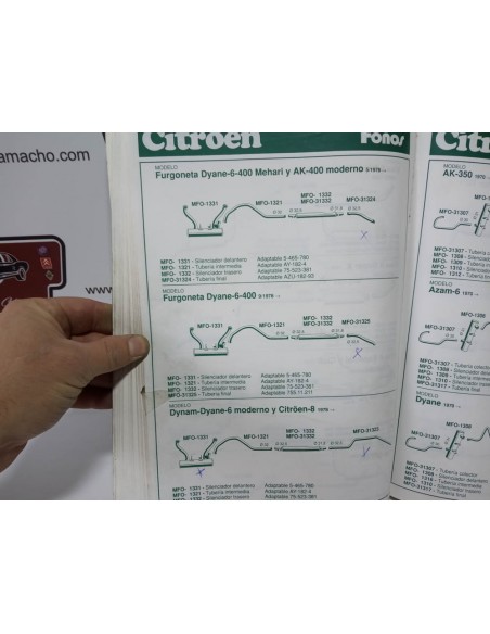 TUBERIA INTERMEDIA ESCAPE CITROEN DYANE,MEHARI Y AK