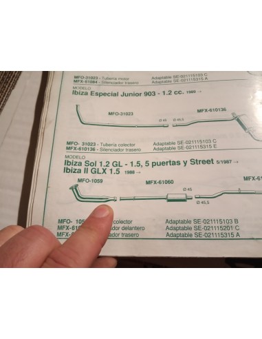 SALIDA COLECTOR ESCAPE SEAT IBIZA Y MALAGA