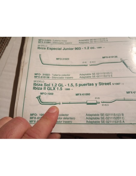 SALIDA COLECTOR ESCAPE SEAT IBIZA Y MALAGA