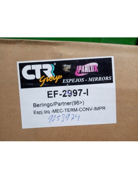 ESPEJO RETROVISOR IZQUIERDO MANUAL CITROEN BERLINGO Y PEUGEOT PARTNER (DEL 96 A 2005)