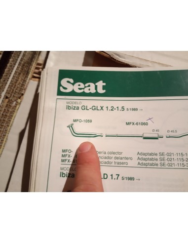 SALIDA COLECTOR ESCAPE SEAT IBIZA Y MALAGA