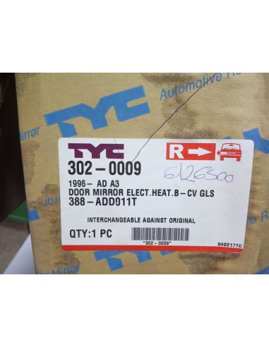 ESPEJO RETROVISOR DERECHO AUDI A3 (DEL 96 AL 2000)