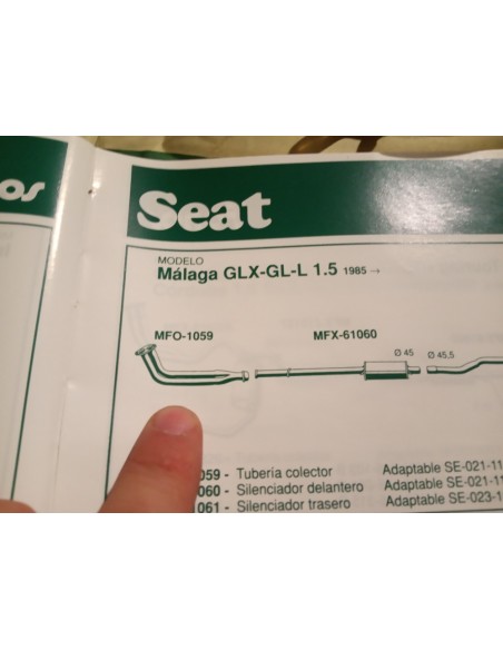 SALIDA COLECTOR ESCAPE SEAT IBIZA Y MALAGA