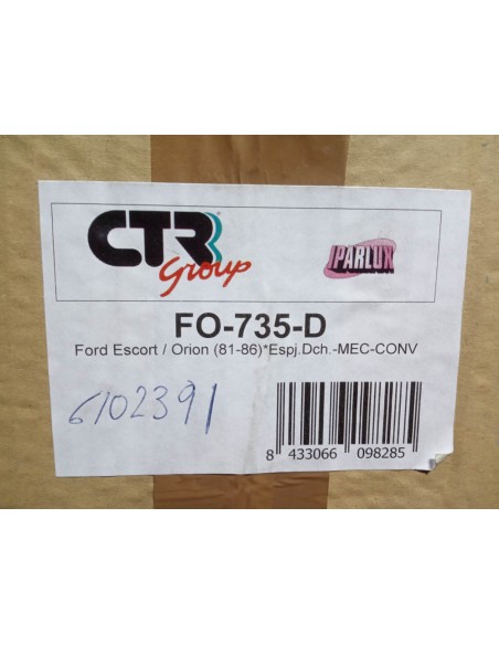 ESPEJO RETROVISOR DERECHO FORD ESCORT Y ORION (DEL 81 AL 86)