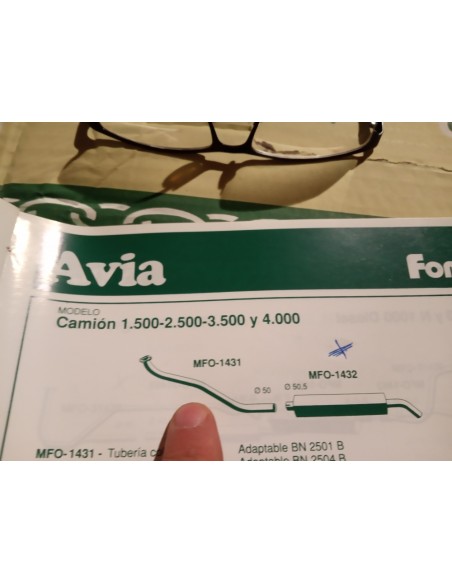 SALIDA COLECTOR ESCAPE AVIA 1500 2500 3500 Y 4000