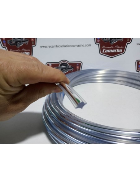 JUNQUILLO CROMADO CONTORNO LUNA RENAULT 4,8 Y SIMCA 1000 Y 1200 (VENDIDO POR METROS)