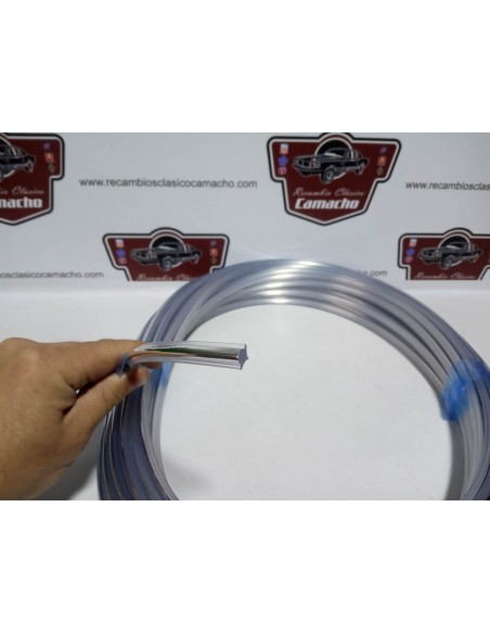 JUNQUILLO CROMADO CONTORNO LUNA RENAULT 4,8 Y SIMCA 1000 Y 1200 (VENDIDO POR METROS)