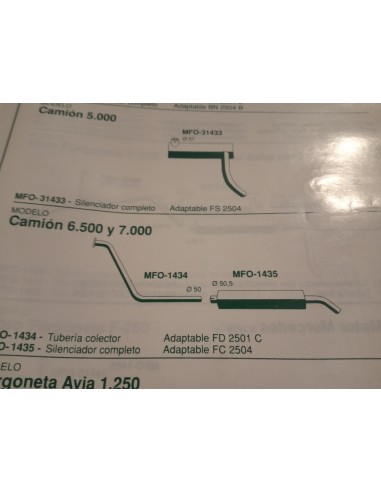 CONJUNTO ESCAPE CAMION AVIA 6500 Y 7000