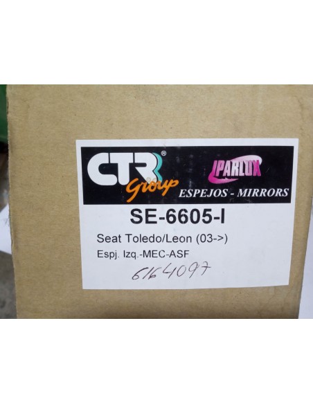 ESPEJO RETROVISOR IZQUIERDO SEAT TOLEDO Y LEON (MANUAL)
