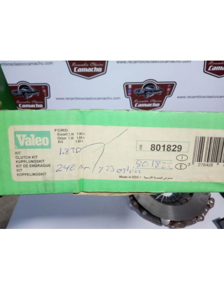 KIT DE EMBRAGUE FORD ESCORT XR3i , ORION 1.8 GASOLINA Y DIESEL