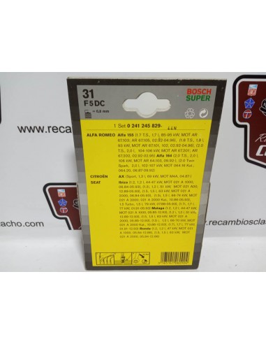 JUEGO DE 4 BUJIAS ALFA ROMEO 155, 164 ,CITROEN AX Y SEAT IBIZA,MALAGA,RONDA