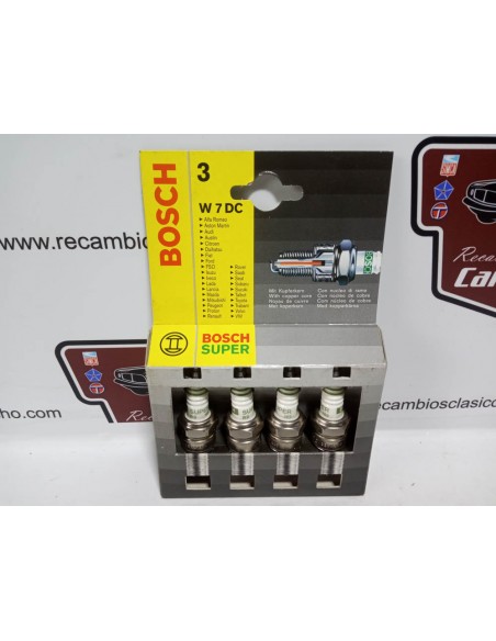 JUEGO 4 BUJIAS BOSCH RENAULT,SEAT,TALBOT,FIAT,ETC