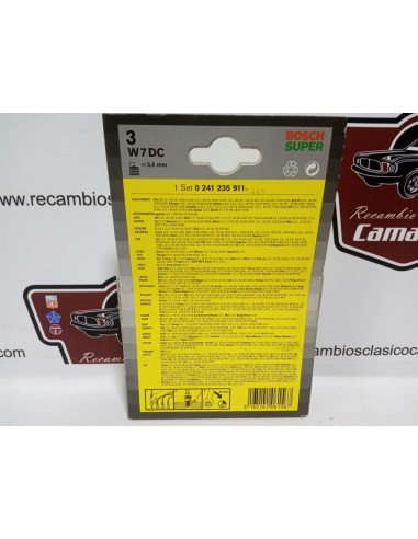 JUEGO 4 BUJIAS BOSCH RENAULT,SEAT,TALBOT,FIAT,ETC