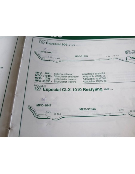 SALIDA COLECTOR ESCAPE SEAT 127 ESPECIAL Y CLX
