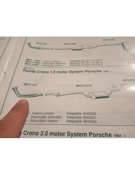 SALIDA COLECTOR ESCAPE SEAT RONDA CRONO 1.6
