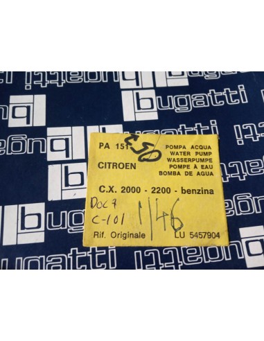 BOMBA DE AGUA CITROEN CX 2.0,2.2 Y 2.4 PALAS