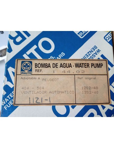 BOMBA AGUA PEUGEOT 404 Y 504 VENTILADOR AUTOMATICO