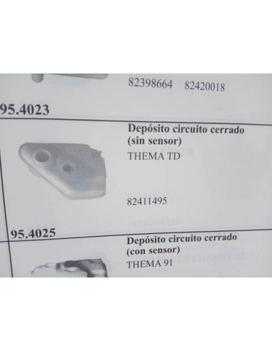 BOTELLA DEPOSITO EXPANSION FIAT CROMA DIESEL Y LANCIA THEMA TD