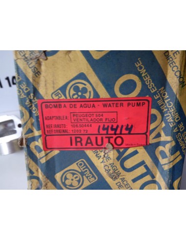 BOMBA AGUA PEUGEOT 404 Y 504 VENTILADOR FIJO