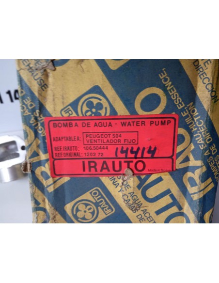 BOMBA AGUA PEUGEOT 404 Y 504 VENTILADOR FIJO