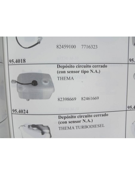 BOTELLA DEPOSITO EXPANSION LANCIA THEMA Y FIAT CROMA I.E 2ª SERIE (CON SENSOR)