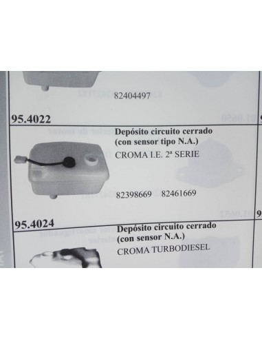 BOTELLA DEPOSITO EXPANSION LANCIA THEMA Y FIAT CROMA I.E 2ª SERIE (CON SENSOR)