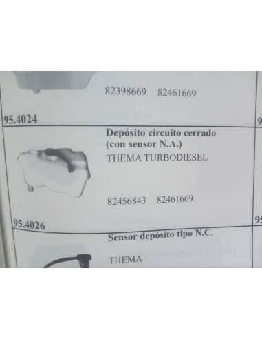 BOTELLA DEPOSITO EXPANSION FIAT CROMA Y LANCIA THEMA TURBO DIESEL (CON SENSOR)