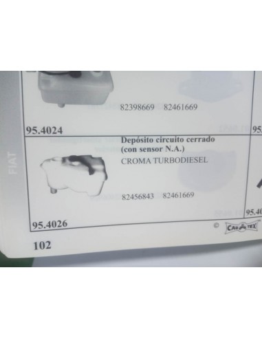 BOTELLA DEPOSITO EXPANSION FIAT CROMA Y LANCIA THEMA TURBO DIESEL (CON SENSOR)