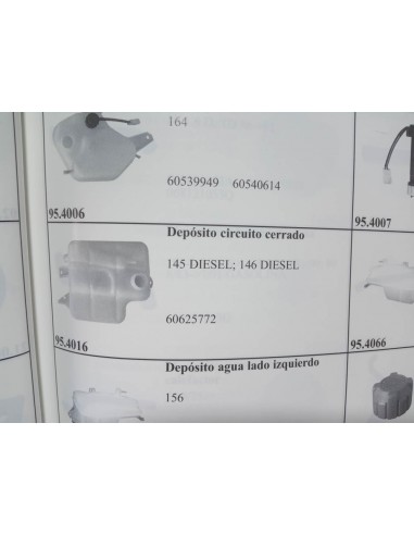 BOTELLA DEPOSITO EXPANSION FIAT TIPO,TEMPRA,LANCIA DEDRA Y ALFA 145 Y 146 DIESEL