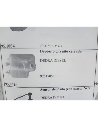 BOTELLA DEPOSITO EXPANSION FIAT TIPO,TEMPRA,LANCIA DEDRA Y ALFA 145 Y 146 DIESEL