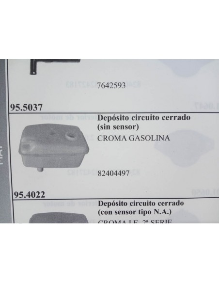 BOTELLA DEPOSITO EXPANSION FIAT CROMA GASOLINA (SIN SENSOR)