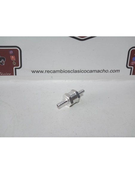VALVULA DE RETENCION ANTIRRETORNO GASOLINA UNIVERSAL (8mm)