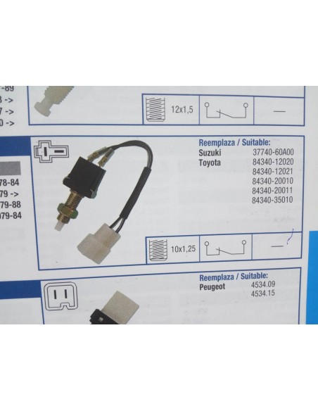 INTERRUPTOR LUZ DE FRENO TOYOTA CELICA,COROLLA ,SUPRA,ETC